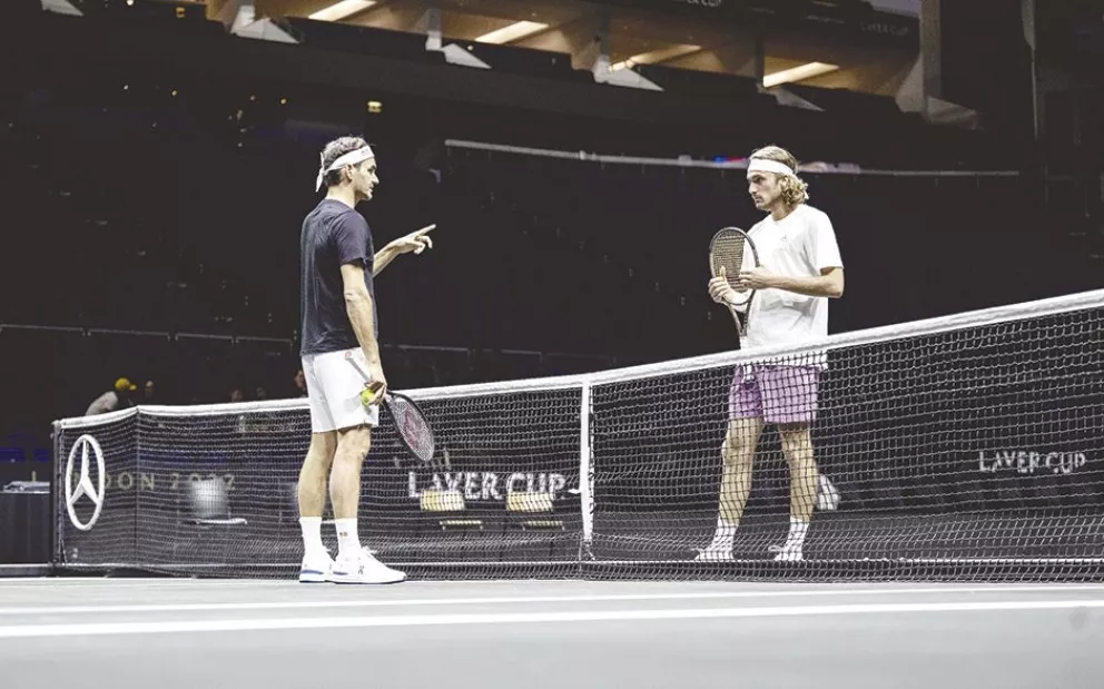 Federer se entrenó y sueña con jugar la Laver Cup