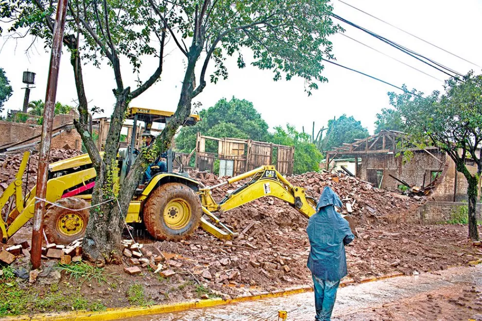 El temporal causó daños en unas 150 casas en Misiones
