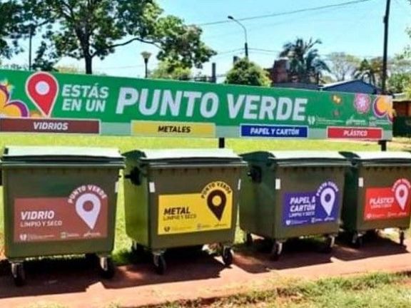 Montecarlo habilitó puntos verdes para descartar residuos reciclables