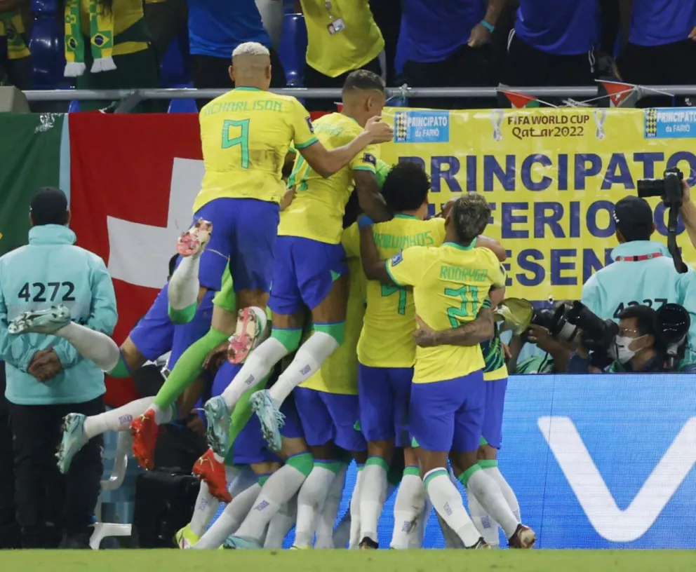Brasil derrotó a Suiza y se clasificó a los octavos de final del Mundial de Qatar 2022
