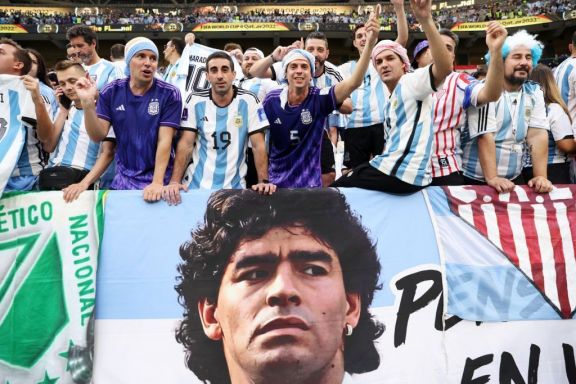 El recuerdo a Maradona en el Lusail, el primer momento emotivo para Argentina en la final 
