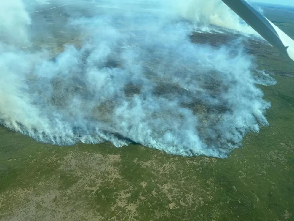 Corrientes: incendio avanza en zonas rurales de Goya, Santa Rosa y San Miguel