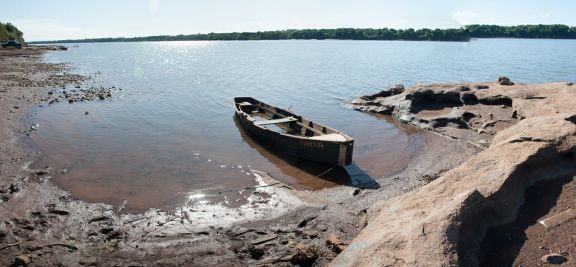 El río Uruguay marca una bajante histórica en toda la región