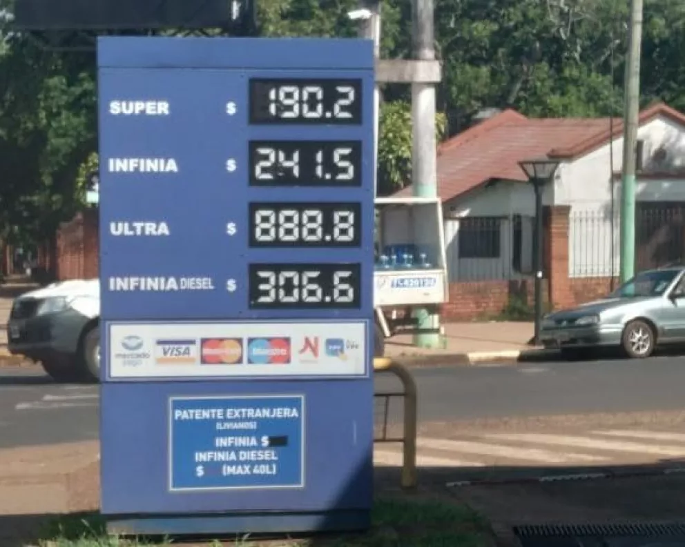 YPF ajustó los precios esta madrugada, en Iguazú el aumento superó el 4%