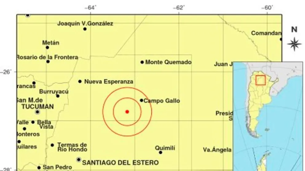 Se registró un fuerte terremoto en Santiago del Estero