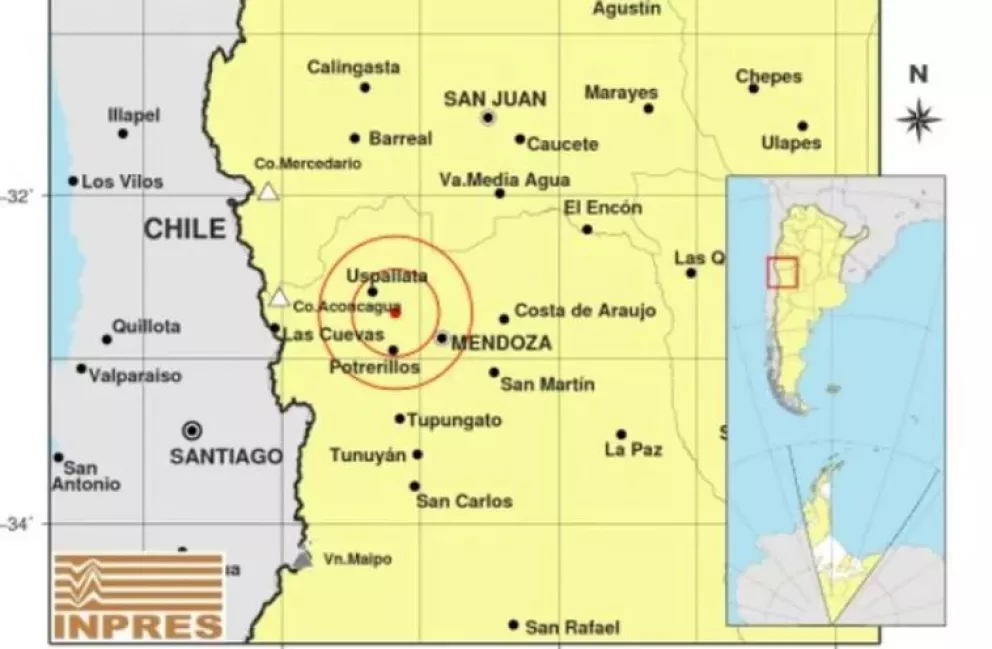 Fuerte temblor en Mendoza: se registró un sismo de 4.7 que se sintió con intensidad en la provincia