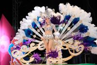 La hermosa Reina de los Juegos Florales del Carnaval de Mocorito 2023, Hannia Angulo López.