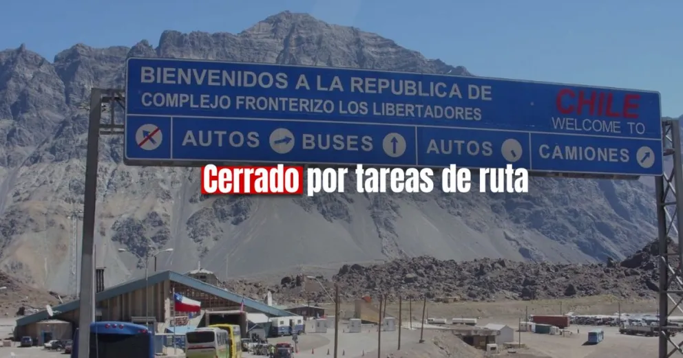 Durante siete días, el Paso Internacional Libertadores estará cerrado por tareas de Vialidad Nacional 