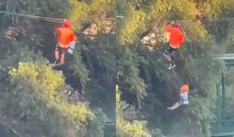 Video: nene de 6 años cae al vacío al romperse el arnés de una tirolesa en México 